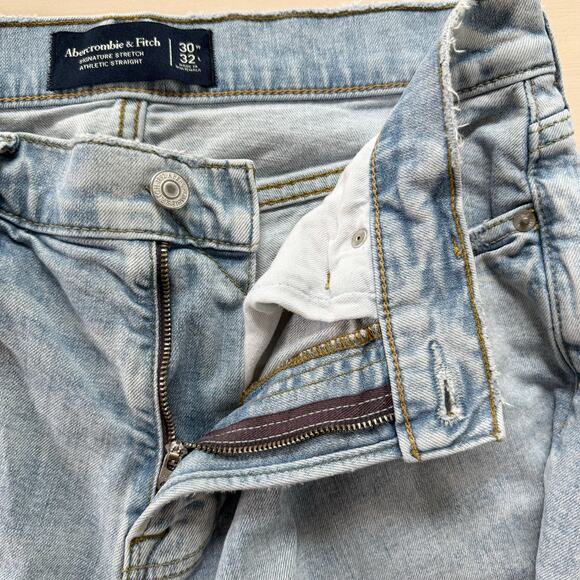 Abercrombie & Fitch Men's Jeans Signature Stretch Athletic Straight Blue 30X32 - Picture 5 of 10